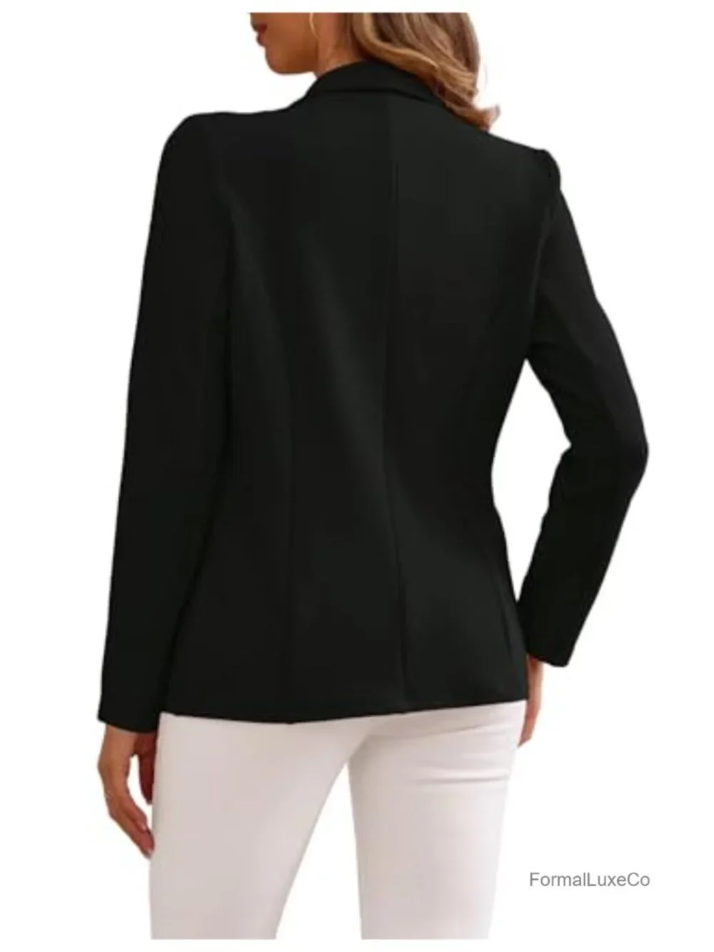Womens Blazer Business Casual Lapel Collar Long Sleeve Open Front Work Office